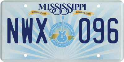 MS license plate NWX096