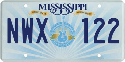 MS license plate NWX122