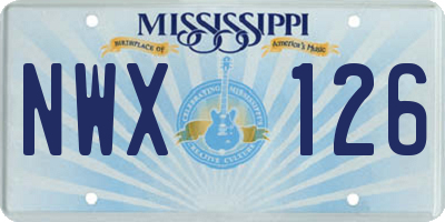 MS license plate NWX126