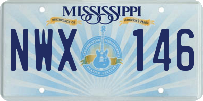 MS license plate NWX146