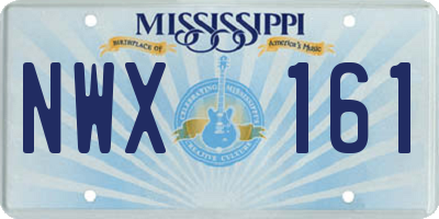 MS license plate NWX161