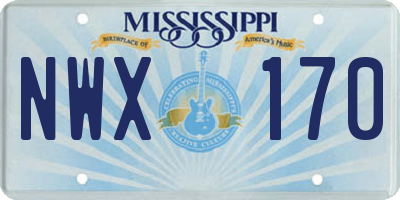 MS license plate NWX170