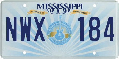 MS license plate NWX184