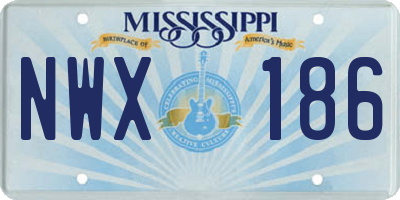 MS license plate NWX186