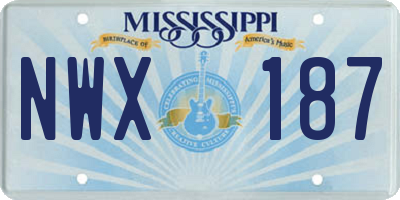 MS license plate NWX187