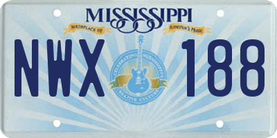 MS license plate NWX188