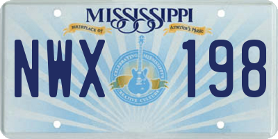 MS license plate NWX198