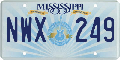 MS license plate NWX249