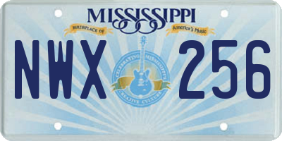 MS license plate NWX256