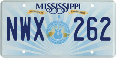 MS license plate NWX262
