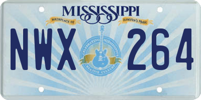 MS license plate NWX264