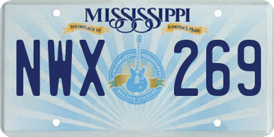 MS license plate NWX269