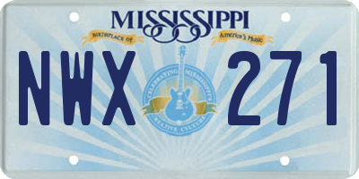 MS license plate NWX271