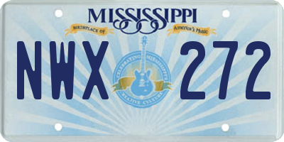 MS license plate NWX272