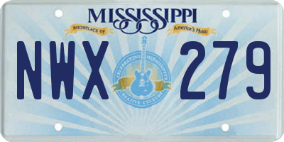 MS license plate NWX279