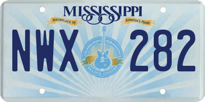 MS license plate NWX282