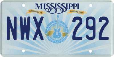 MS license plate NWX292