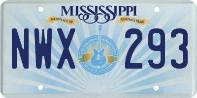 MS license plate NWX293
