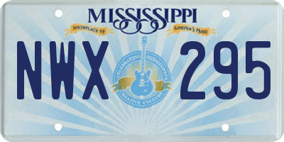 MS license plate NWX295