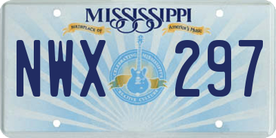 MS license plate NWX297