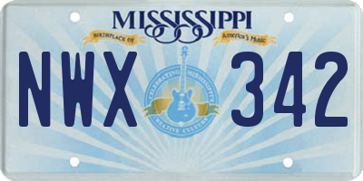 MS license plate NWX342