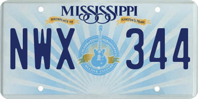 MS license plate NWX344