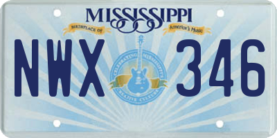 MS license plate NWX346
