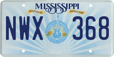 MS license plate NWX368