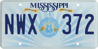 MS license plate NWX372