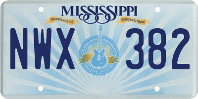 MS license plate NWX382