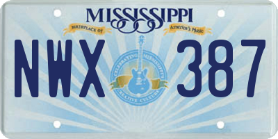 MS license plate NWX387