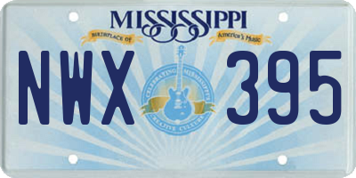 MS license plate NWX395