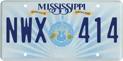 MS license plate NWX414