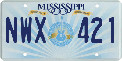 MS license plate NWX421