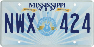 MS license plate NWX424