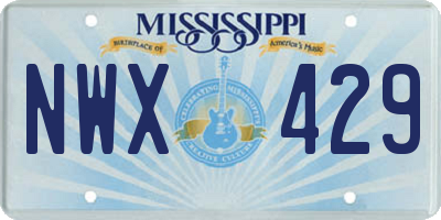MS license plate NWX429