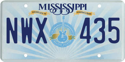 MS license plate NWX435