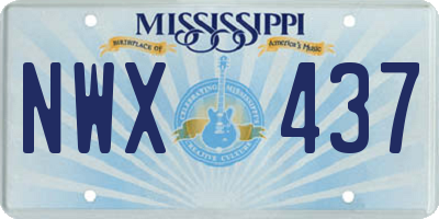 MS license plate NWX437