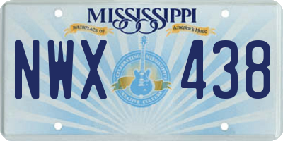 MS license plate NWX438