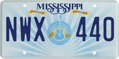MS license plate NWX440