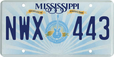 MS license plate NWX443
