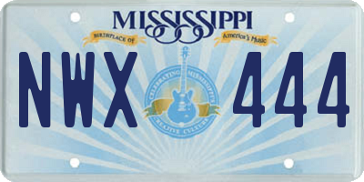 MS license plate NWX444