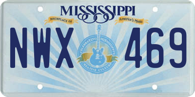 MS license plate NWX469