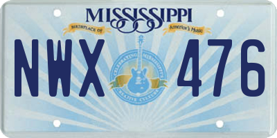 MS license plate NWX476