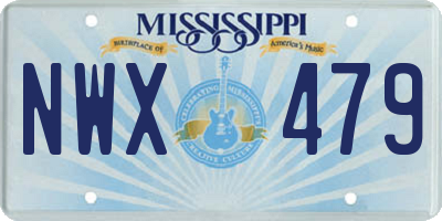 MS license plate NWX479