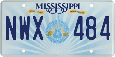 MS license plate NWX484