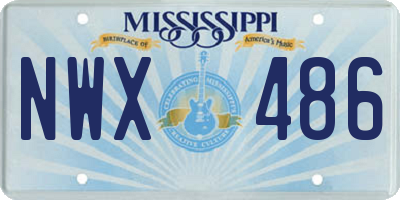 MS license plate NWX486