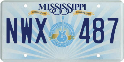 MS license plate NWX487