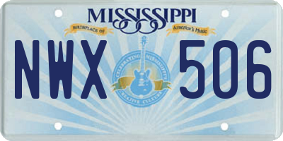 MS license plate NWX506