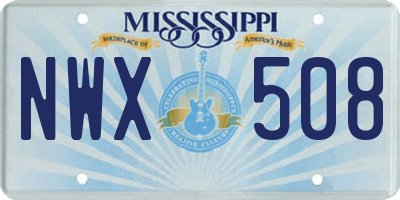 MS license plate NWX508
